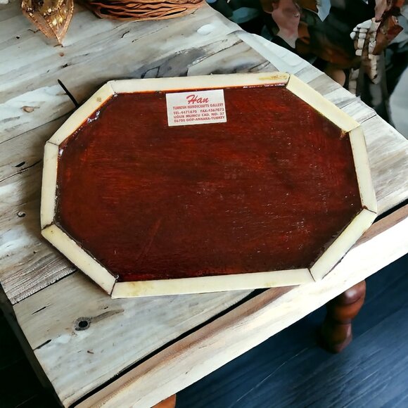 TURKISH MOSAIC MOTHER OF PEARL Vintage Jewelry Box - Picture 7 of 8